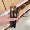 Pincel Chanfrado para Iluminador, Blush, Contorno e Fixação com Cerdas de Pelo Animal Cangzhou Pincel de Maquiagem Macio Pincel de Maquiagem High-End