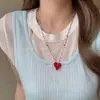 Collar Colgante de Cachorro de Cerámica de Dibujos Animados para Mujer Cadena de Suéter de Tirantes Largos de Tirar a Principios de Primavera Accesorios de Nicho Únicos Versátiles