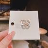 Set de Cobre Bañado en Oro Real con Circonita Anillo Coreano Ojo de Gato Amor Diseño Femenino Sentido Simple Exquisito Abierto Mayoreo