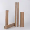 Suministro de fábrica Tubo de papel Kraft rollo hueco embalaje express pintura y caligrafía caña de pescar póster tubo de papel redondo tubo de papel venta al por mayor