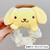 Muñeca de la serie Sanrio de dibujos animados dulces, anillo para el cabello a cuadros, cabeza de bola japonesa, anillo para el intestino grueso, niña, corazón, cuerda para el cabello, accesorios para el cabello