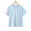 Camiseta de Manga Corta para Niños Verano Niñas Casual Color Sólido Top Delgado Niños Medianos y Grandes Ropa de Secado Rápido con Sensación de Hielo Ropa para Niños