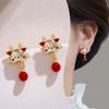 Aretes adecuados para Año Nuevo Chino cuentas rojas estilo chino aretes de dragón del Zodíaco aretes de Año Nuevo 2024
