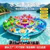 Castillo inflable flotante para exteriores, parque de isla flotante inflable móvil, instalación de diversión interactiva acuática para varias personas