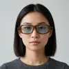 Gafas de Sol Retro Cuadradas de Montura Pequeña Angulares Distintivas para Mujer Celebridad en Línea Hip-Hop Celebridad en Línea Gafas de Sol Avanzadas