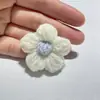 Flores Hechas a Mano DIY Flores Pompones 4cm Hilo Hecho a Mano Crochet Flores de Hilo Lindas Accesorios para Ropa Bolsas Suéter