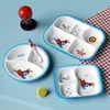 Hill Spider-Man Bebé Niños Suplemento Alimenticio Vajilla Compartimento Plato Plato Pequeño Tazón Mango de Cuchara Tazón Taza de Agua Anticaída Vajilla de Melamina