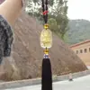 Colgante de coche con borla de Guanyin esmaltada amarilla, joyería interior, colgante de Bodhisattva, colgante de cristal para coche, venta al por mayor