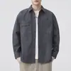 Camisa de trabajo casual de alta gama estilo americano de algodón puro de manga larga para hombre, nueva llegada otoño 2026, estilo vintage, corte holgado, elegante