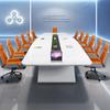 Mesa de conferencias con pintura para hornear, mesa larga, muebles modernos sencillos, mesa de negociación blanca, mesa de oficina mediana y grande, combinación de mesa y silla para sala de conferencias