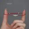 Riqueza a través de CírculosPulsera de Hilo Rojo del Año Zodiacal de Plata de Ley S925 para Mujer Estilo Chino Pulsera de Moneda de Cobre Ajustable