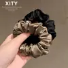 Serie de Color Sólido Clásico Scrunchies de Satín para Niñas, Súper Versátiles para el Día a Día, para Coletas Altas, Peinados de Chongo, Simples, Alta Elasticidad