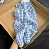 Pantalones Casuales de Pierna Ancha Rectos a Cuadros Rosas para Mujer, Estilo Nuevo Primavera Verano 2026, Pantalones Largos Dopamina