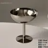 Taza Alta para Postre de Acero Inoxidable 304 Tazón para Helado, Pudín, Natillas Estilo Ins de Aspecto Elegante Popular Taza de Helado