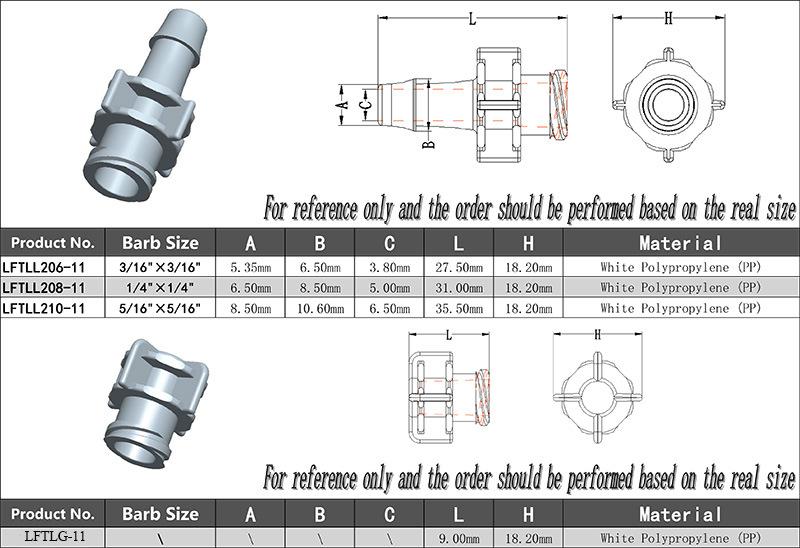 大鲁尔母接头产品目录