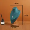 En stock soporte de madera color nogal para exhibir retratos en el cuello, expositor de joyas para colgantes, soporte para exhibir collares