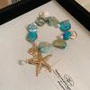 Collar de Concha Estrella de Mar Caracola Estilo Playa Resort Costero Cadena para Clavícula Moda Nicho Europeo y Americano Collar Versátil