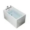 Bañera Profunda Integrada Acrílica para Alojamiento Familiar Estilo Japonés para el Hogar Tamaño Pequeño Independiente para Adultos Mini Bañera de Inmersión Profunda