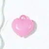 Cuentas de Acrílico de Color Sólido con Agujero para Colgar en Forma de Corazón, Cuentas Sueltas de Plástico de Corazón Colorido Melocotón, Accesorios para Joyería Hecha a Mano con Cuentas