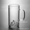 Taza Colorida Vista a la Montaña Taza de Vidrio Estilo Japonés Monte Fuji Taza de Café Taza de Té Vaso para Whisky Vino Taza Maestra de Té para el Hogar