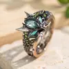 Nuevo Anillo de Danza Jingyao Nuo de Diseño de Nicho de Moda, Anillo Abierto Ajustable Genial de Anime Estilo Oscuro