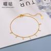 Xi Gu H0084 Plata S925 Estilo ins Pulsera Sencilla Elegante Cadena de Una Sola Palabra Moda Joyería con Micro Diamantes