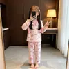 2026 Pijama Nuevo de Algodón Nube Manga Larga para Niños Primavera y Otoño Estilo Delgado Estilo Princesa Dulce Estilo Otoño Ropa de Casa para Niñas
