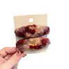 Pinza para el pelo de lana con gradiente dulce y suave estilo japonés y coreano, Pinza BB para mujer, Pasador de pinza lateral de temperamento elegante de alta gama, Accesorio para el pelo