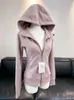 Jaqueta com Capuz Feminina Slim Fit, Temporada de Outono, Ombro Normal, Ajuste na Cintura, Top Curto Justo, Cardigã com Capuz, Leve, Novo Modelo 2026