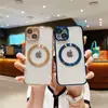 Adecuado para funda de teléfono iPhone15ProMax Apple 13/14 carga inalámbrica chapado anillo de atracción magnética transparente 12 funda blanda