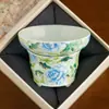 Colador de té y filtro de cerámica pintado con esmalte para uso doméstico, una herramienta mágica para preparar té, separando las hojas de té y los residuos