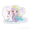Grampo de Cabelo de Menina Animal Unicórnio Patch Acrílico Fundo Branco Resina Plana DIY Acessórios de Joias 1Yc35557