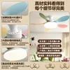 Luz de Ventilador de Techo para Habitación Infantil con Hojas de Colores Macarrón Luz de Ventilador Acogedora para Dormitorio Ventilador de Techo con Espectro Completo Protección Ocular Candelabro