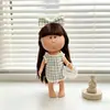 Solo la Ropa: Ropa para Muñeca de Papa Mia 30cm, Rosa Caramelo, Azul, Falda Cuadros Rojos de Repuesto