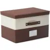 Caja de almacenamiento de color block con remaches, gran capacidad, caja de almacenamiento plegable extragrande con tapa, caja de almacenamiento para ropa, caja organizadora tipo cajón