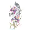 Pegatinas de Tatuaje Temporales de Flor Nueva de Colores para Brazo Transfronterizas, Rosa Roja Grande, Impermeables y a Prueba de Sudor, Pegatinas Temporales Desechables, Flores Realistas