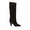 2026 Botas Largas de Mujer Estilo Nuevo de Comercio Exterior con Circunferencia Amplia de Pantorrilla, Tacón Cónico, Punta Fina, Botas Altas para Mujeres Petitas, Botas Holgadas sin Cierre