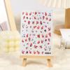 Rosa estilo japonés adhesivo ultra-delgado acuarela rosa flor seca floreciendo vintage rosa seco relieve pegatina para uñas pegatina para uñas