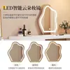 Tocador de dormitorio moderno minimalista con cajonera integrada, armario de almacenamiento para espacios pequeños, escritorio estilo crema y tocador extensible