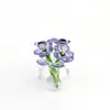 Zibo Vidro Nicho Moda Buquê de Pássaro Arranjo de Flores Enfeites de Vidro Buquê de Flores Eternas Presente Decoração de Mesa