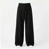 Pantalones rectos de estilo retro americano, corte curvo, colección primavera 2026, corte holgado, versátiles pantalones casuales de pierna ancha con caída fluida