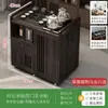 Mesa de té móvil, mesa de té pequeña, gabinete de té para el hogar con ruedas, carrito de té, mesa de té Kung Fu, tetera, juego de bandeja para juego de té integrado