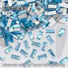 2*4mm Retangular Manicure Colorido Fundo Plano Formato Especial Decoração de Manicure Material para Unha Usável Diamante de Manicure Xiaohongshu