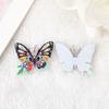 Pendientes con impresión acrílica en relieve tridimensional, diseño de mariposas de colores, para hacer tú mismo, material para collares y pendientes.
