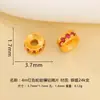 Prata 925 Banhada a Ouro Contas Espaçadoras Cravejadas com Diamantes Acessórios para Joias Artesanais DIY Pulseira Colar