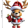 Decoração Pendente de Rena de Natal Acrílica Plana Transfronteiriça Nova Padrão