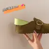 Zapatos de mujer para aumentar la altura para personas menudas, mules abiertos sin cordones para usar en exteriores, nuevo estilo de verano 2026, zapatos casuales sin cordones de suela gruesa