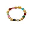 Europa e Estados Unidos imitação transfronteiriça ouro de areia vietnamita cinco grupos de pulseira corajosa ágata vermelha cristal com contas pulseira feminina simples versátil