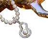 Accesorios DIY S925 Plata Esterlina Calabaza Colgante de Perla Hebilla Soporte Vacío t Colgante de Collar de Circonita Cúbica Soporte de Plata Se Puede Abrir 6-8