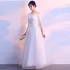 Vestido para Examen de Arte, Vestido de Noche Elegante de Gama Alta para Actuación Vocal para Mujeres, Vestido de Actuación Guzheng para Estudiantes de Música, Vestido Etéreo para Actuación de Piano